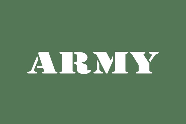 image of the official Army fonts