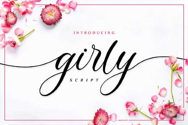 image of the official Girly fonts
