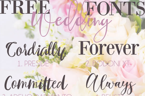 image of the official Wedding fonts