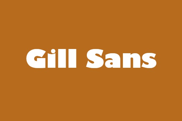 image of the official Gill Sans font