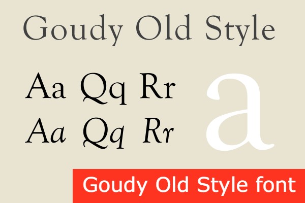 Goudy Old Style font - ActionFonts.com