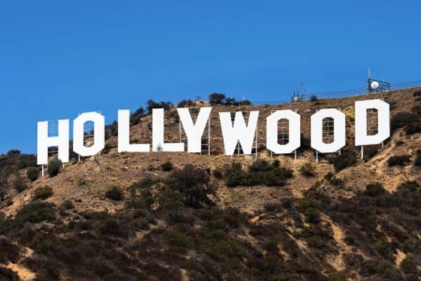 image of the official Hollywood font