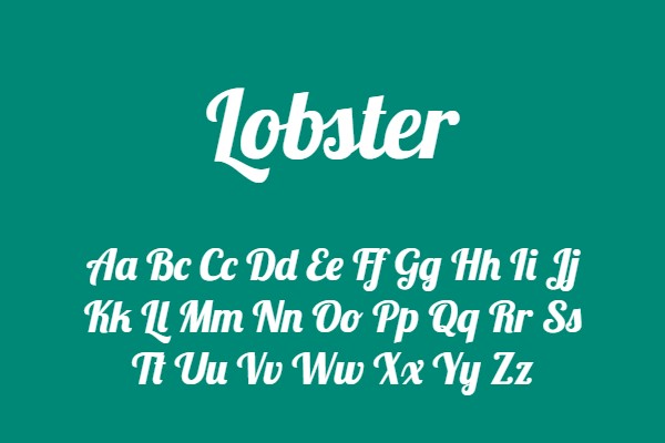 image of the official Lobster font