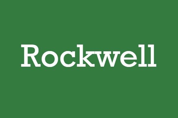 image of the official Rockwell font