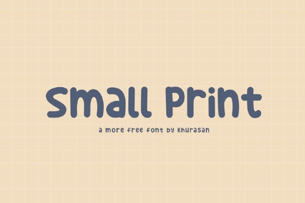 image of the official Small font generator