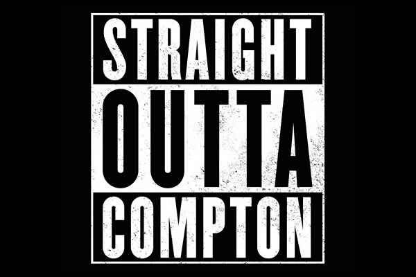 image of the official Straight Outta Compton font