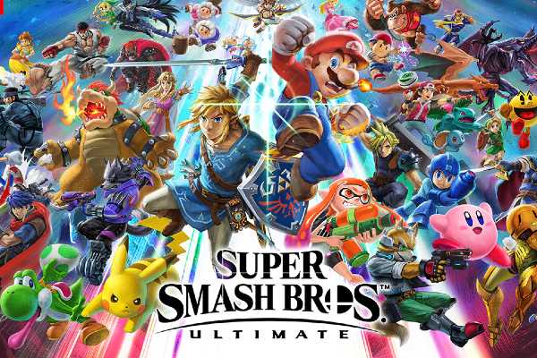 image of the official Super Smash Bros font