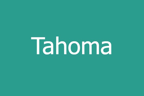 image of the official Tahoma font