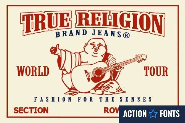 image of the official True Religion font