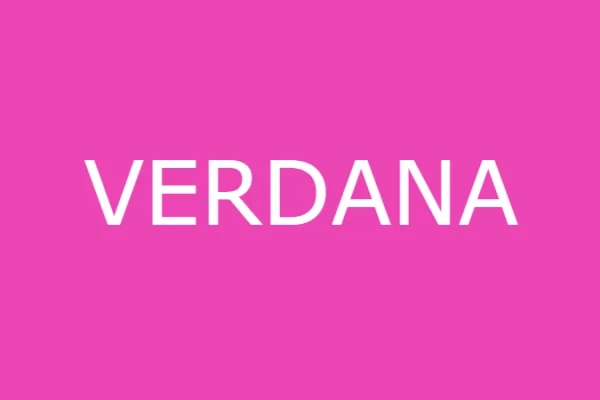 image of the official Verdana font
