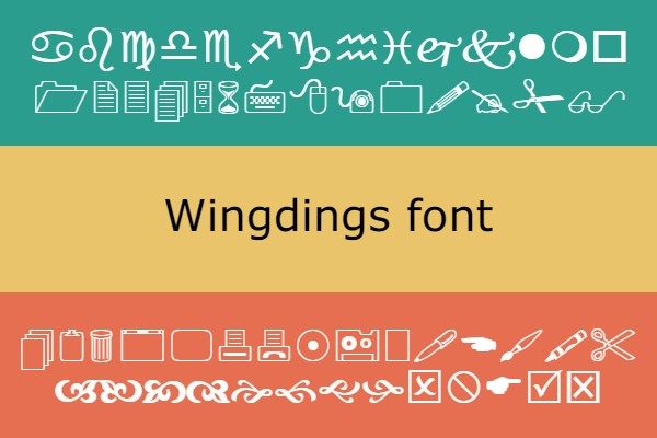 image of the official Wingdings font