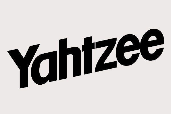image of the official Yahtzee font